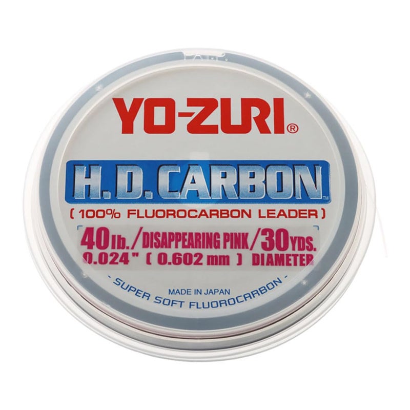 Yo-Zuri 30-Yard HD Fluorocarbon Leader Line, Pink, 40-Pound - Image 1
